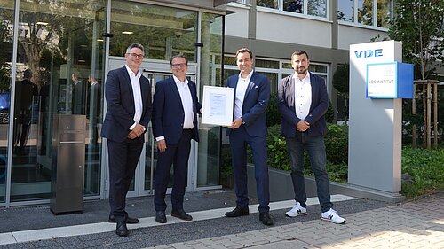 Handover of the VDE certificate
