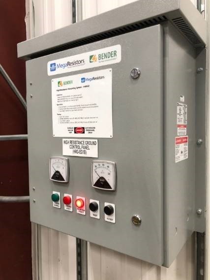 Bender Series 1 Wall Mounted High Resistance grounding package protecting the Generators